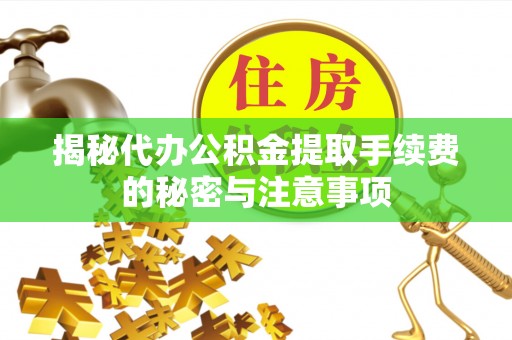 梅列揭秘代办公积金提取手续费的秘密与注意事项
