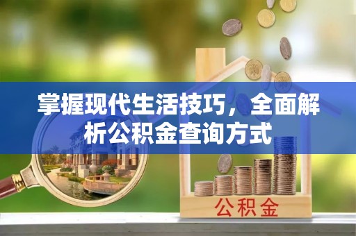 梅列掌握现代生活技巧，全面解析公积金查询方式