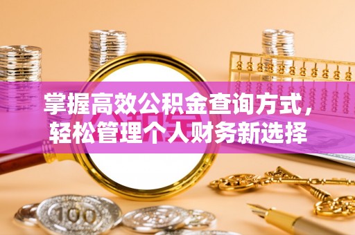 梅列掌握高效公积金查询方式，轻松管理个人财务新选择