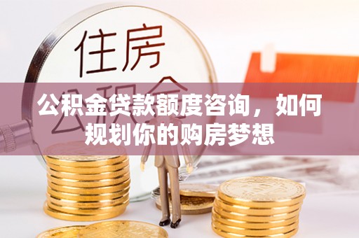 梅列公积金贷款额度咨询，如何规划你的购房梦想