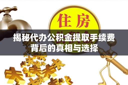 梅列揭秘代办公积金提取手续费背后的真相与选择