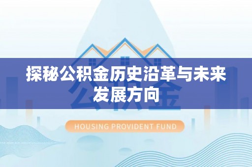 梅列探秘公积金历史沿革与未来发展方向
