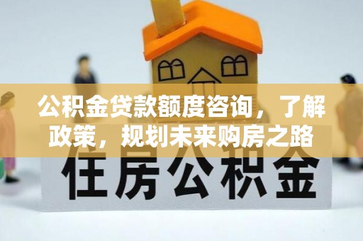 梅列公积金贷款额度咨询，了解政策，规划未来购房之路