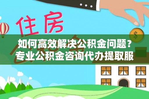 梅列如何高效解决公积金问题？专业公积金咨询代办提取服务来帮你