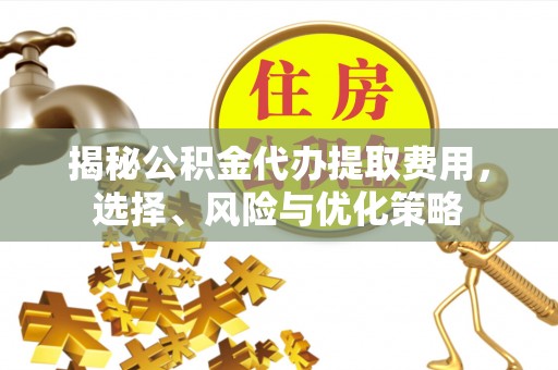 梅列揭秘公积金代办提取费用，选择、风险与优化策略